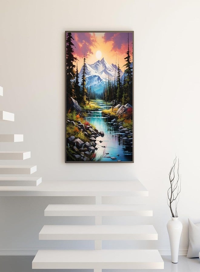 TREXEE DIY 5D Diamond Painting Kits for Adults Beginners & Kids , Mountain Sunset Diamond Art Kit, Diamond Paint By Numbers DIY Full Round Drill Diamond Dot Gem Art Kits for Adults,Home Wall Decor (12x16 inch) Unframed - Image 4